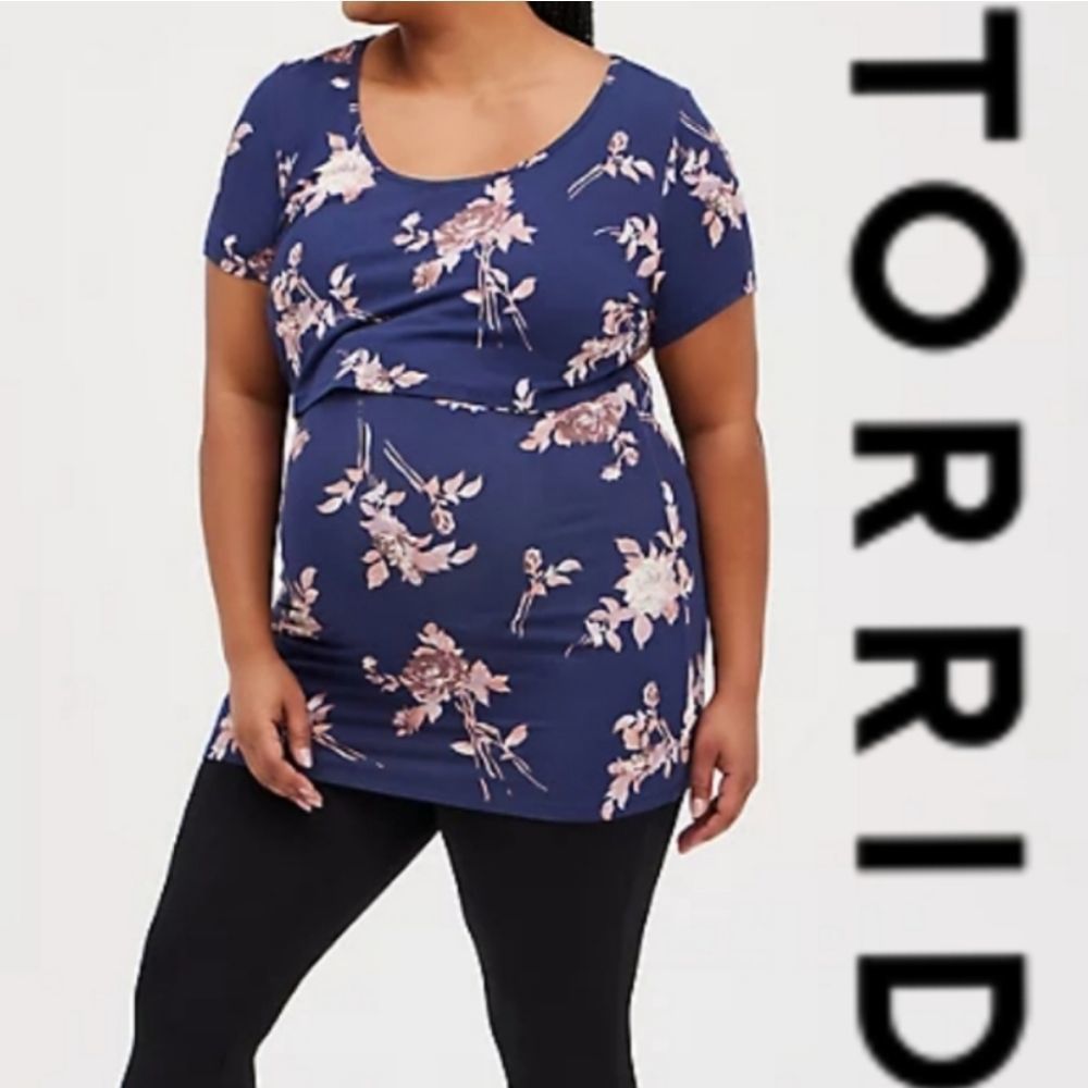 2\$30 🎉Host Pick🎉 NWT TORRID MATERNITY NURSING TOP - SUPER SOFT NAVY